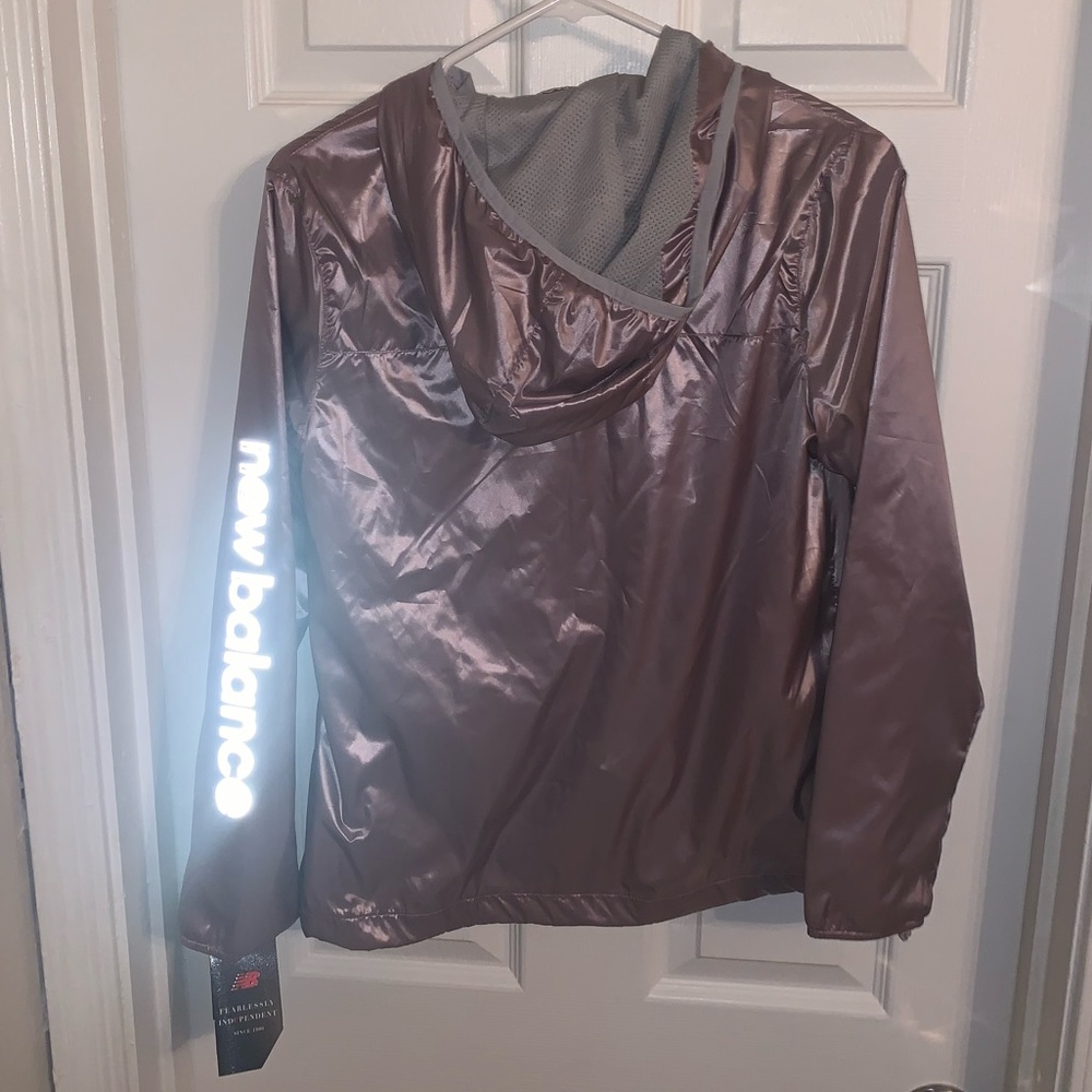 New Balance metallic rain jacket